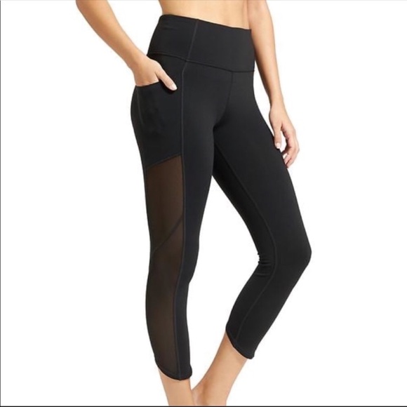 Athleta Pants - Athleta S chat to town mesh crop leggings tights